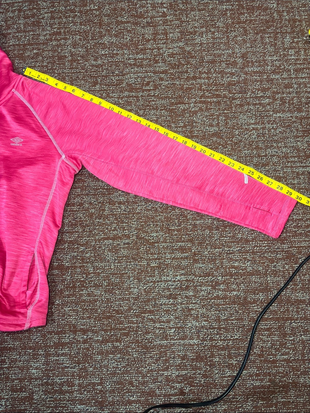 Bright pink Heathered hoodie athletic Athleisure pullover sweatshirt large - Picture 13 of 14